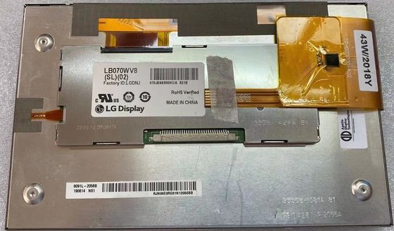 LB070WV8-SL02 LG Display 7,0&quot; AFFICHAGE INDUSTRIEL 133PPI d'affichage à cristaux liquides de 800×480 450cd/m2