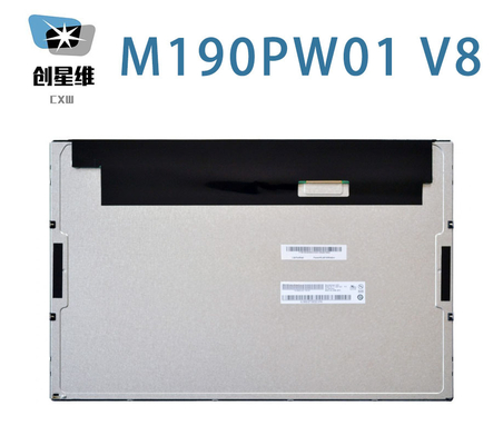 M190PW01 V8 AUO 19,0&quot; 1440 ((RGB) × 900, WXGA+ 89PPI 250 cd/m2 affichage LCD industriel