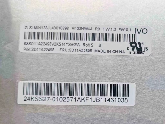 M133NW4J R3 IVO 13,3&quot; 1920 ((RGB) × 1200, 300 cd/m2 affichage LCD industriel