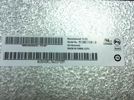 M190ETN01.0 AUO 19,0&quot; 1280 ((RGB) × 1024, 250 cd/m2 affichage LCD industriel