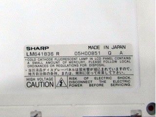 LM641836R INCH Affichage LCD TFT pointu 9,4" 70 cd/m2 (Typ.) 191.97 ((W) × 143.97 ((H) mm