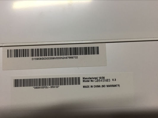 G084SN03 V3 8,4 INCH 250 cd/m2 800×600 Angle de vue 80/80/80/60 TFT-LCD, LCM