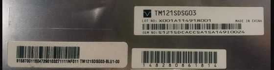SVGA 82PPI 12,1&quot; 800×600 RGB Tianma TFT LVDS TM121SDSG03 80/80/65/75 (Typ.)