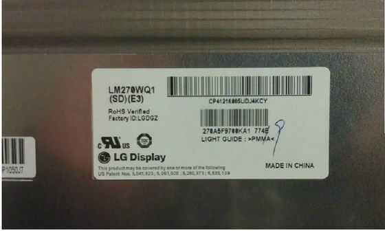 LM270WQ1-SDB3 LG Display 27,0&quot; AFFICHAGE INDUSTRIEL d'affichage à cristaux liquides de 2560×1440 420cd/m2