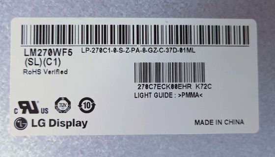 81PPI 27,0&quot; 1920x1080 300cd/m2 Panneau LCD carré LM270WF5-SLB1 89/89/89/89 (Typ.)