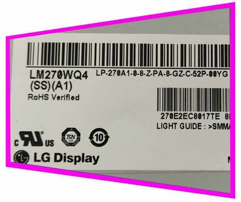 LM270WQ4-SSB1 LG Display 27,0&quot; AFFICHAGE INDUSTRIEL d'affichage à cristaux liquides de 2560×1440 350cd/m2
