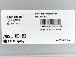 LM190E0A-SLD5 LG Display 19,0 » 1280 (RVB) AFFICHAGES INDUSTRIELS d'affichage à cristaux liquides de ² de ×1024 250 cd/m