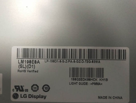 L'écran LCD WLED de 1280×1024 250 cd/m2 86PPI 19,0&quot; LM190E0A-SLD1 89/89/89/89 (Type.)