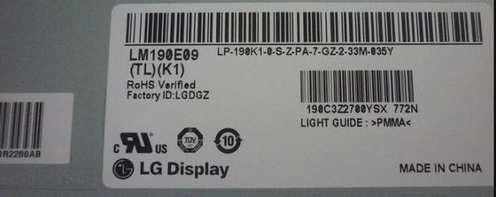 SXGA 1280×1024 Panneau LCD TFT 86PPI 250cd/m2 LM190E09-TLK1 85/85/75/85 (Typ.)
