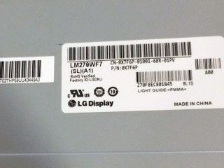 panneau LM270WF7-SLA1 FHD 81PPI de 27.0in RVB 300cd/m2 NTSC TFT LCD